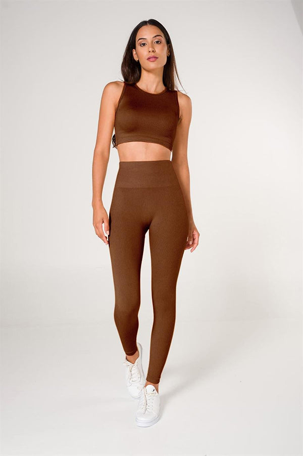 Ribbed Seamless Sports Leggings