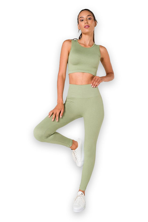 Ribbed Seamless Sports Leggings