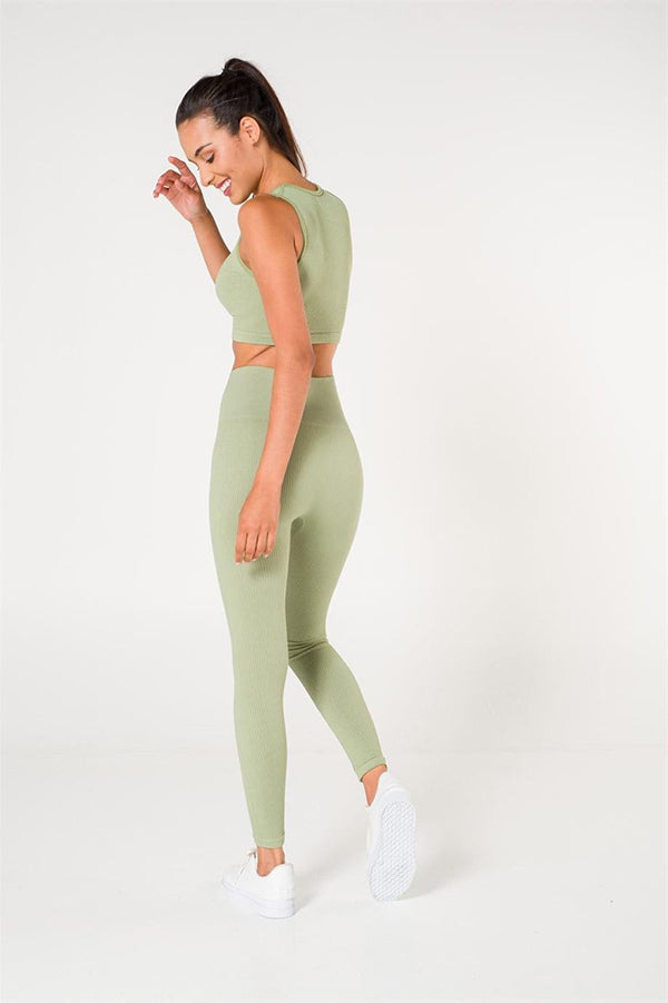 Ribbed Seamless Sports Leggings
