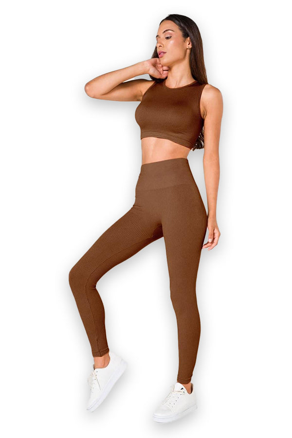 Ribbed Seamless Sports Leggings